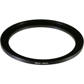 NinoLite 82mm to 95mm Step Up Ring for Camera Lens Aluminum Alloy Step-Up Ring Black