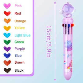 Multicolor Ballpoint Pens Retractable Cartoon Ballpoint Pens,8Pcs Retractable Multi Coloured Cartoon Ballpoint Pens,Cute Cartoon Multicolor Ballpoint Pens,Kawaii Multi Colored Ballpoint Pens