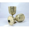 Morcomart Brilliant Brass Beverage Chalice Goblet 10oz Communion Cup Ritual