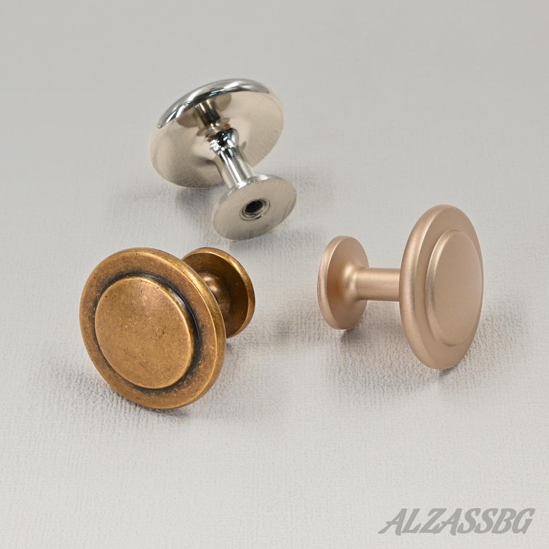Alzassbg 25 Pack Oil Rubbed Bronze Cabinet Knobs, 1-1/4 Inch