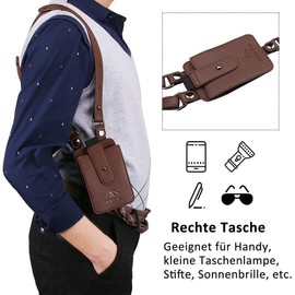 wiipara Hidden Forearm Shoulder Bag, Anti-Theft Shoulder Holster Money Belt Holster Bag, Wallet with Forearm Holster Secret Bag for Safety when Travelling Sports Work