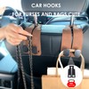 DYREOOE Purse Hook for Car, Thickened Leather Sturdy Metal Car