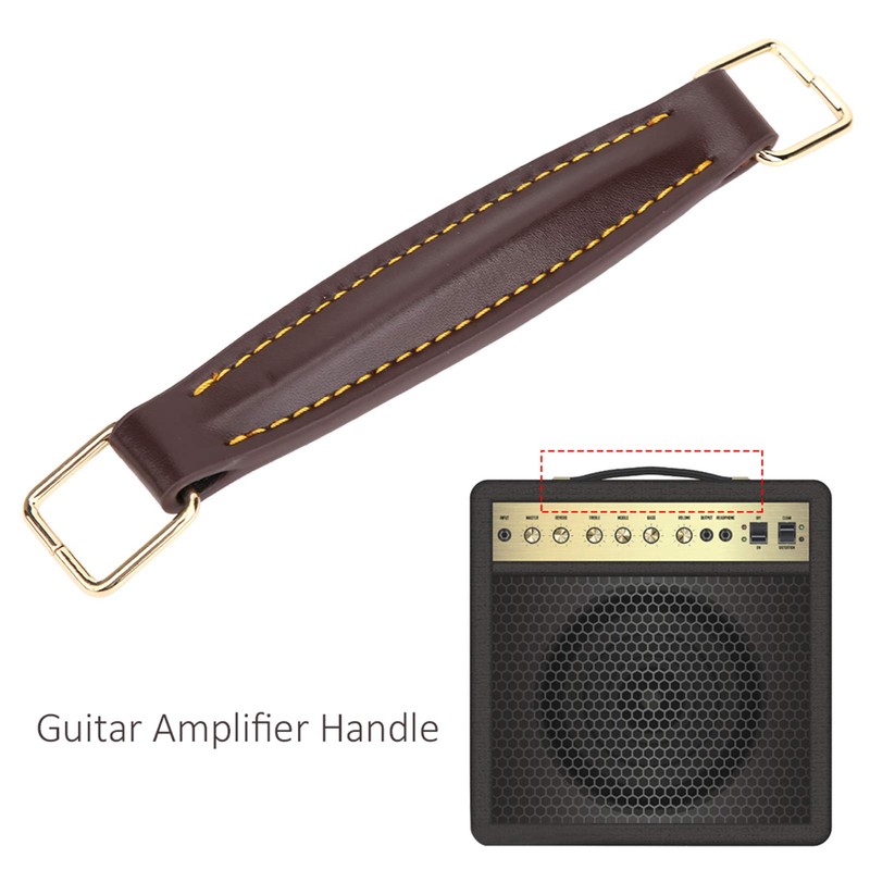 PU Leather Guitar Speaker Grip Internal Steel Amplifier Handle for