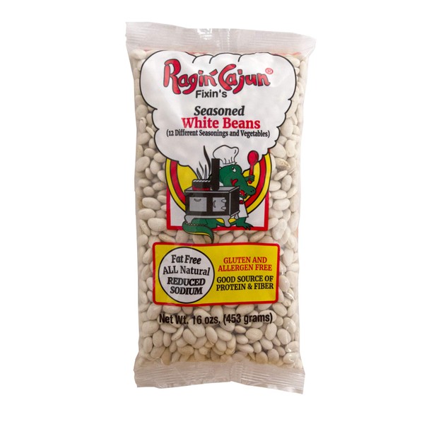 Seasoned White Beans 16 oz Ragin' Cajun (Pack of 4)