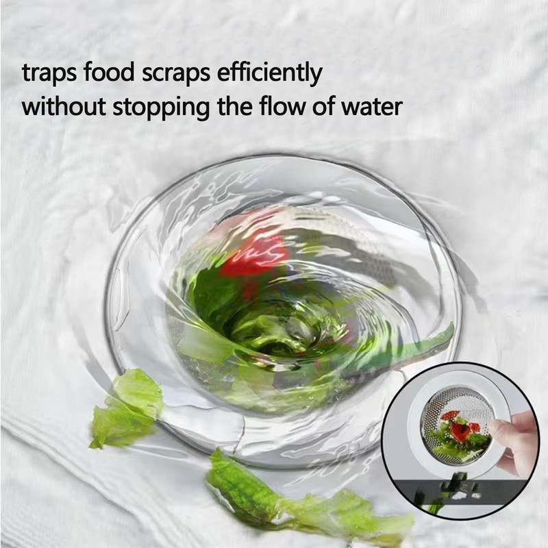 Kitchen Sink Strainer, Stainless Steel Sink Drain Strainer, Dishwasher Safe,