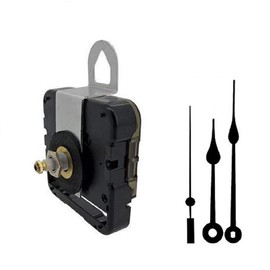 Seiko-SKP Quartz Clock Movement Kit with 5" Black Spade Hands for Dials up to 1/4"
