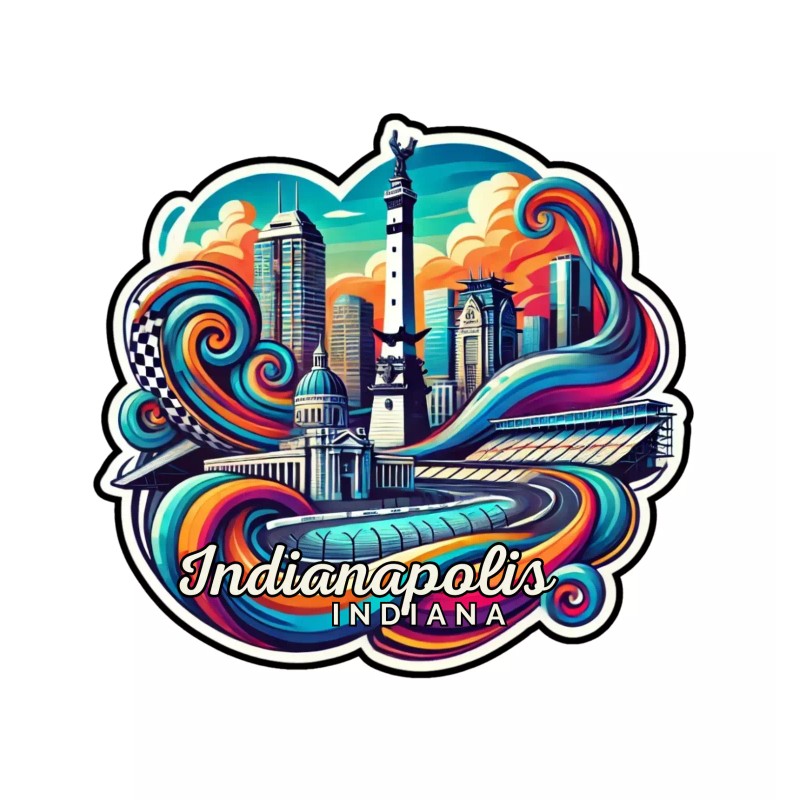 Texas Hart Designs Indianapolis Indiana Fridge Magnet