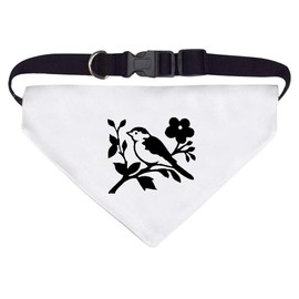 Large 'Bird Sitting on Tree Branch' Dog/Cat/Pet Bandana (PD00065452)