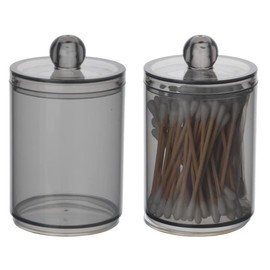 POFET Kosmetik-Organizer, Wattestäbchenhalter, Wattepad-Spender, für Wattebällchen, Wattestäbchen, runde Wattepads, Zahnseide, Make-up-Schwämme, Haarspangen