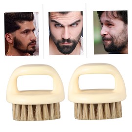 PACKOVE 2pcs Portable Beard Brush Durable Cleaning Brush for Men Multifunctional Hair Care Accessory Lightweight Easy to Use present for Male Grooming