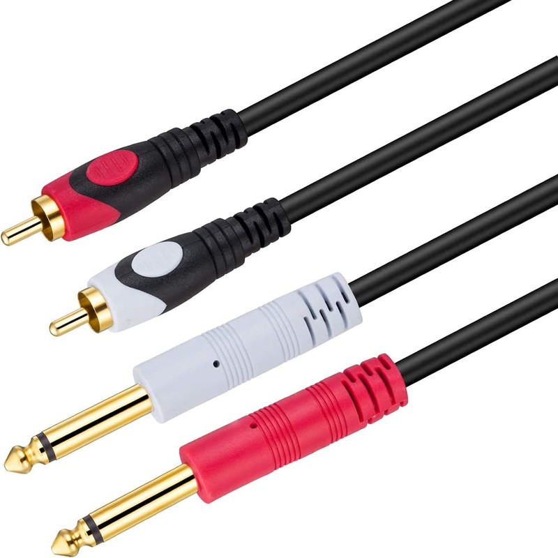 Tunghey 1/4 to RCA Cable - 6.35mm TS Mono Plug