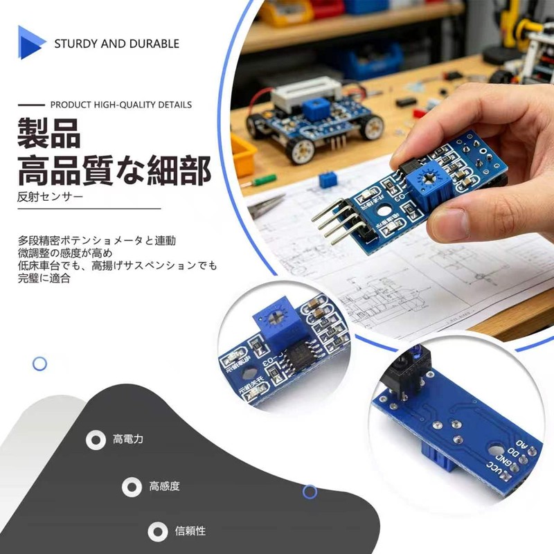 Kazeori 10pcs TCRT5000 Infrared Reflection Sensor Module IR Barrier Line