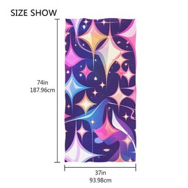 Beach Towel 31"x71" Geometric Shiny Pattern Camping Towels Microfiber Beach Towels Sand Free Quick Dry Lightweight Travel Towels for Adults Women Men Girls