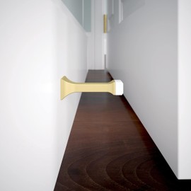 Franklin Brass Classic Edge (5-Pack) Door Stop 3' Modern Gold Stoppers, Baseboard, Solid Rigid Bumper, Protect Walls/Doors B47252K-117-C