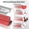 Architectural Scale Ruler 12 Inch: 2-Pack 12" Aluminum Triangle Ruler