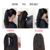 Clip-In Ponytail Hair Extensions, Lightly Wavy Braid Hair Extension with