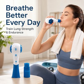 Adjustable Breathing Trainer for Breath Control – ABS Respiratory Exercise Tool for Fitness, Voice and Daily Practice