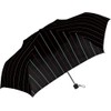 Nakatani Natural Basic Gentleman's Folding Umbrella, Classy Stripe, Black [424-034],