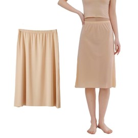 Eukkis 0.004 inch (0.1 mm) Ultra Thin! Premium Cooling Petticoat, Non-See-through, Skirt Inner, Slip, Cool, Ice Silk, Cool, Smooth Skin, Anti-static, Anti-Hibble, Sweat Absorbent, Quick Drying,