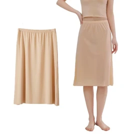 Eukkis 0.004 inch (0.1 mm) Ultra Thin! Premium Cooling Petticoat, Non-See-through, Skirt Inner, Slip, Cool, Ice Silk, Cool, Smooth Skin, Anti-static, Anti-Hibble, Sweat Absorbent, Quick Drying,