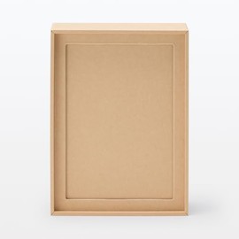 MUJI NEA78A3A Postcard Case that doubles as a photo frame, Beige, Approx. Width 4.8 x Depth 6.5 x Height 2.2 inches (123 x 166 x 57 mm)