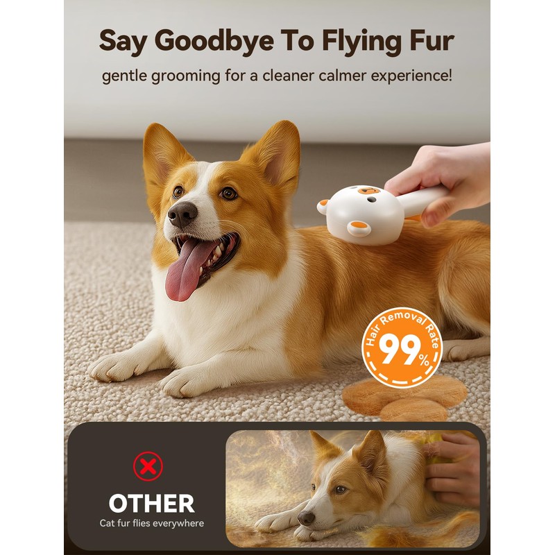 Pet Steam Brush for Dogs & Cats , Brushes for