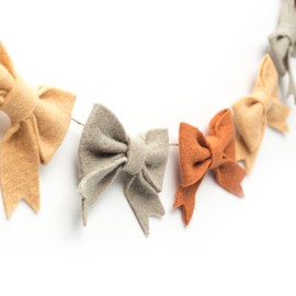 GLACIART ONE Felt Bow Garland |Decorative Bow Banner Felt Hanging Ornaments for Home, Office Decor, Mantle Garland Year Round |Passive Aromatherapy Diffuser & Great Gift Idea