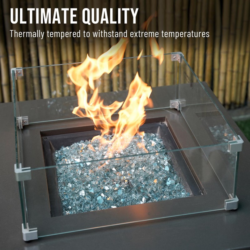 Skyflame 10-Pound Fire Glass for Fireplace Fire Pit and Landscaping,