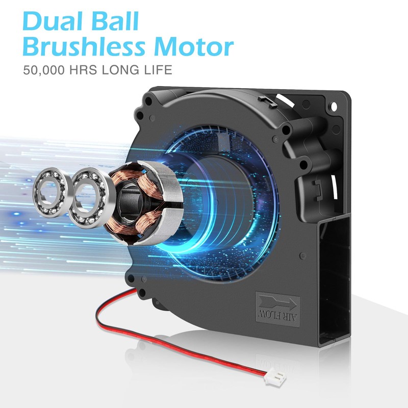 Wathai 12V DC 120mm x 32mm Blower Fan IP67 Waterproof