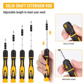 KREBS Precision Screwdriver Kit, 75 in 1 with 67 Bits Screwdriver Bit Set with Mini Wrenches, Sockets & Bits, Household Repair Tool Kits for Computers, Electronic Devices, Furniture