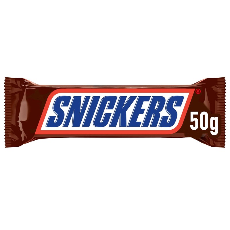 Snickers Bar with Caramel and Roasted Peanuts Chocolate Covered, 24