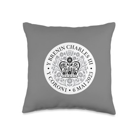 Coronation 2023 Merchandise Welsh Emblem Throw Pillow