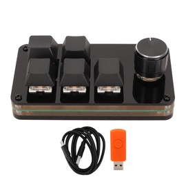 Programmable Keypad 5 Keys 1 Knob Blue Switch Mechanical Hot Swappable Wired USB Mini Keypad for Media Games Office