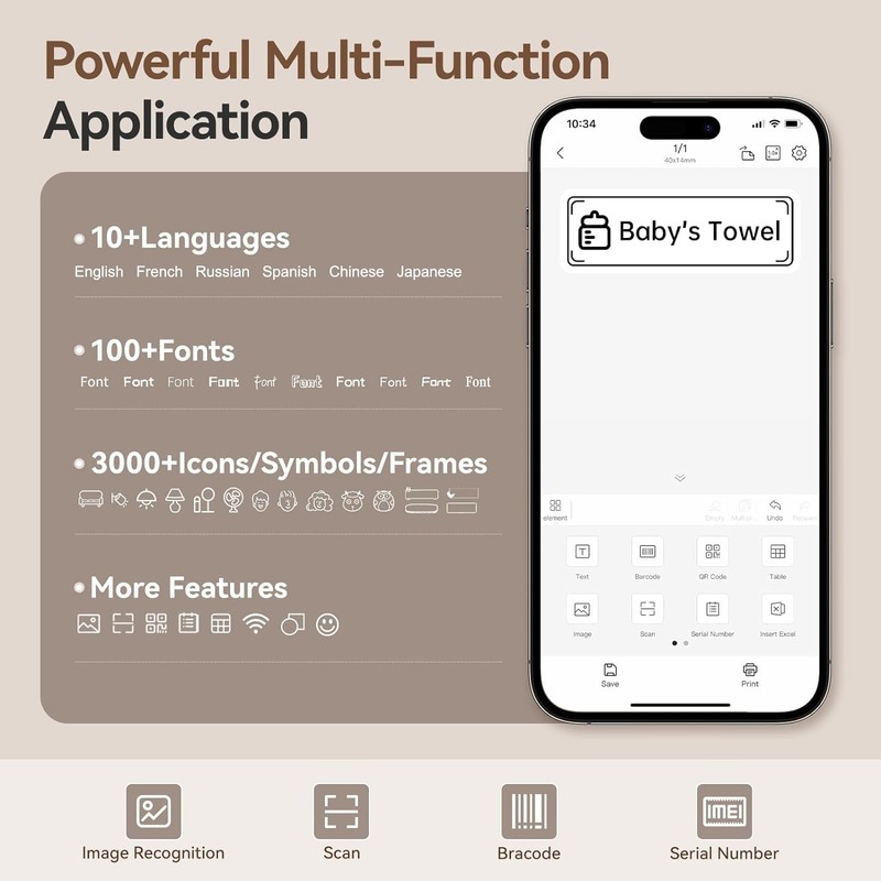 Niimbot D110 Portable Label Printer White