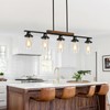GEFOUN Farmhouse Kitchen Island Lighting, 5-Light Dining Room Light Fixture