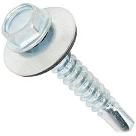 Merriway BH04080 (20 Pcs) Self Drill Hex Head Hardened Roofing Screw with Bonded Rubber Washer, 5.5 x 32mm (#9 x 1.1/4 inch) BZP - Pack of 20 Pieces