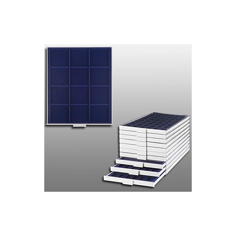 Prophila Coin Box Gray 12 Angular compartments for Coins up