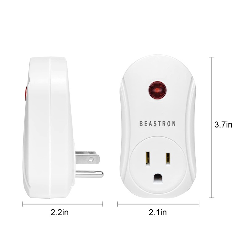 Beastron Upgraded Remote Controlled Outlet (1 Pack with 1 Remote),Expandable