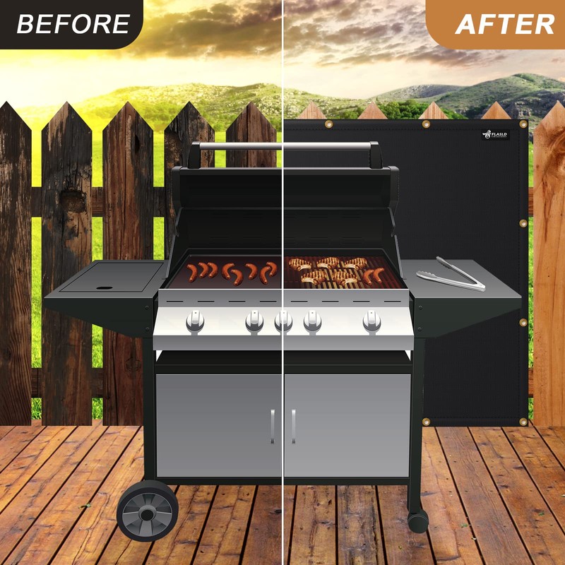 FLASLD Heavy Duty Fireproof Fence Cover and Screen Protect Deck