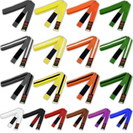 MAR | White Martial Arts Belt, Brazilian Jiu-Jitsu Ranking Belt - 100% Polycotton | Professional Equipment for All | Coloured Grading Jujitsu Belts Ideal for Training, Competition & Tournaments (A2)