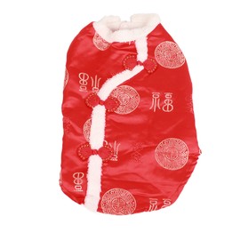 Tang Suit Pet Costume Comfortable Warm Attractive Dog Autumn Winter Clothes for Cat and Small Or Medium Sized Dogs2XL