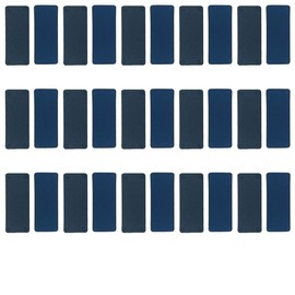 50pcs Dark Blue Blank Leather Labels 5 * 2cm Rectangular Sewing Cloth Labels Embossed PU Leather Tag for Clothes/Hats/Jeans/Bags/Purses Decor