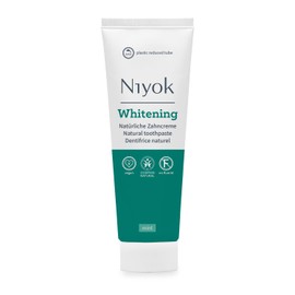 Niyok® Whitening Toothpaste "Mint" (75 ml) • Remineralising Toothpaste for White Teeth • Natural Care & Freshness • Plastic Reduced Tube • No Fluoride & Vegan