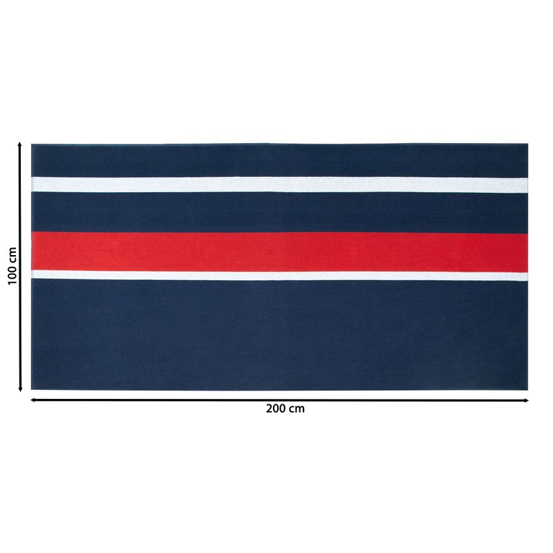 ZOLLNER Beach Towel Large 100 x 200 cm Cotton Stripes