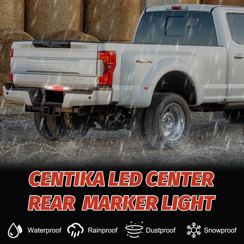 Centika Led Smoked lens Tailgate Marker Lights Compatible with 2017