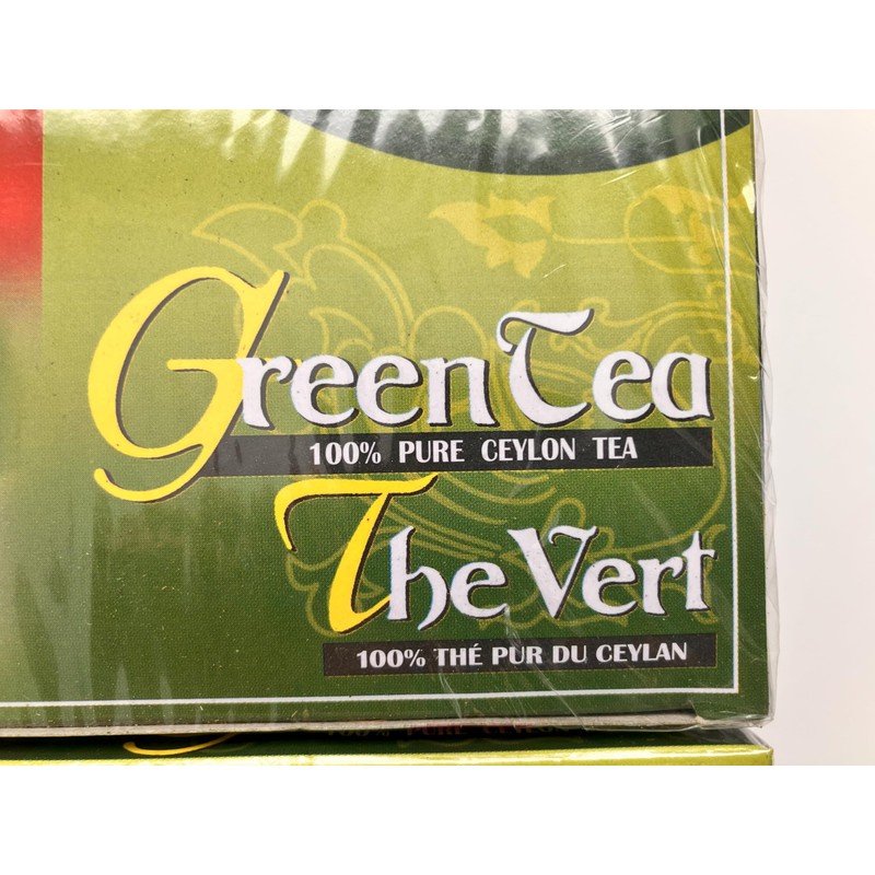 Ceylon Green Tea Bags, 100% Pure, 72 Count, Pack of