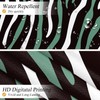 deFouliao Green Shower Curtain Modern Abstract Green Black White Striped