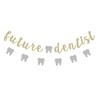 Glitter Future Dentist Banner Medical School Graduation Party Supplies Dessert
