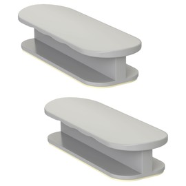KeZaara Pack of 2 Balcony Door Handles, Exterior Gluing, Grey, Door Handle Balcony Door Exterior for Cabinet Doors, Balcony Doors, Glass Window Handles, 9 x 3.2 x 2 cm