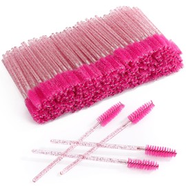 Tbestmax 200 Stück Einweg-Wimpernpinsel, Kristall-Mascara-Stäbe, Wimpernverlängerungen, Applikator, Augenbrauenspulen